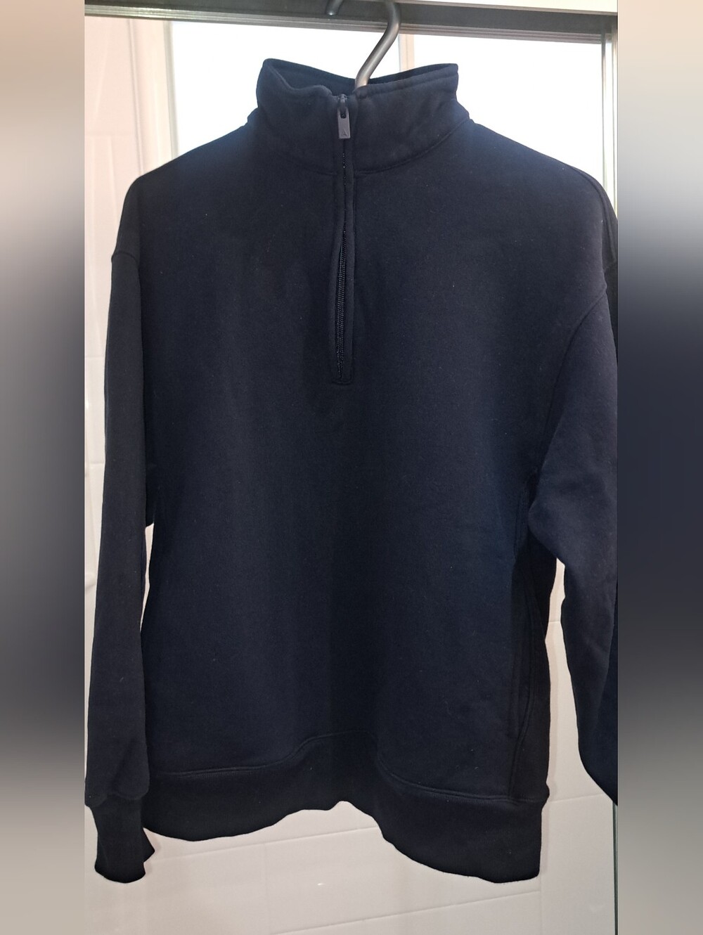 Aritzia Navy Quarter-Zip Sweater